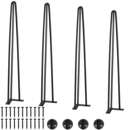 VEVOR Hairpin Table Legs 0.7M, Set of 4 Desk Legs 408.2KG Load Capacity, Hairpin