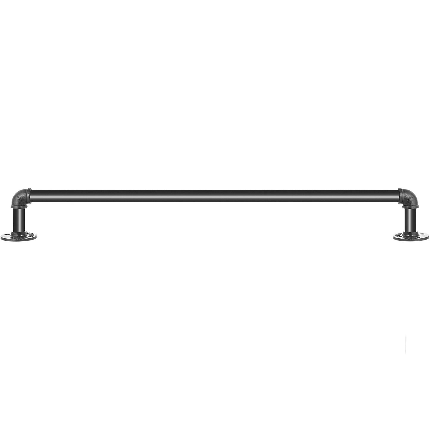 Pipe Stair Handrail, 0.6m Staircase Handrail, 200KG Load Capacity Carbon Steel Pipe Handrail, Industrial Pipe Handrail with Wall Mount Support, Round Corner Wall Handrailings for Indoor, Outdoor