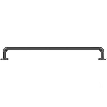 Pipe Stair Handrail, 0.9m Staircase Handrail, 200KG Load Capacity Carbon Steel Pipe Handrail, Industrial Pipe Handrail with Wall Mount Support, Round Corner Wall Handrailings for Indoor, Outdoor