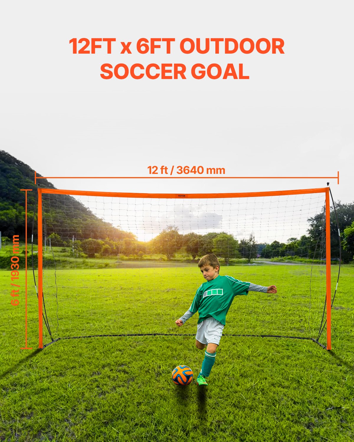 Portable 3.6x1.8m Soccer Goal for Kids with Carry Bag - Easy Setup & Durable