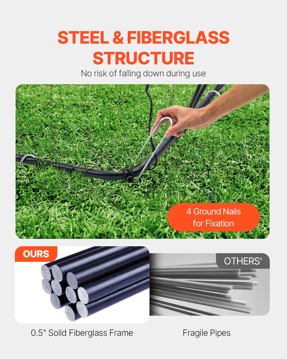 Portable 3.6x1.8m Soccer Goal for Kids with Carry Bag - Easy Setup & Durable