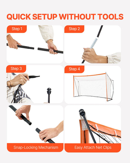 Portable 3.6x1.8m Soccer Goal for Kids with Carry Bag - Easy Setup & Durable