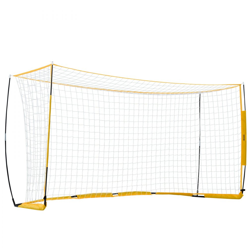 VEVOR 12x6 ft Portable Soccer Goal Kids Soccer Net Carry Bag Backyard Training