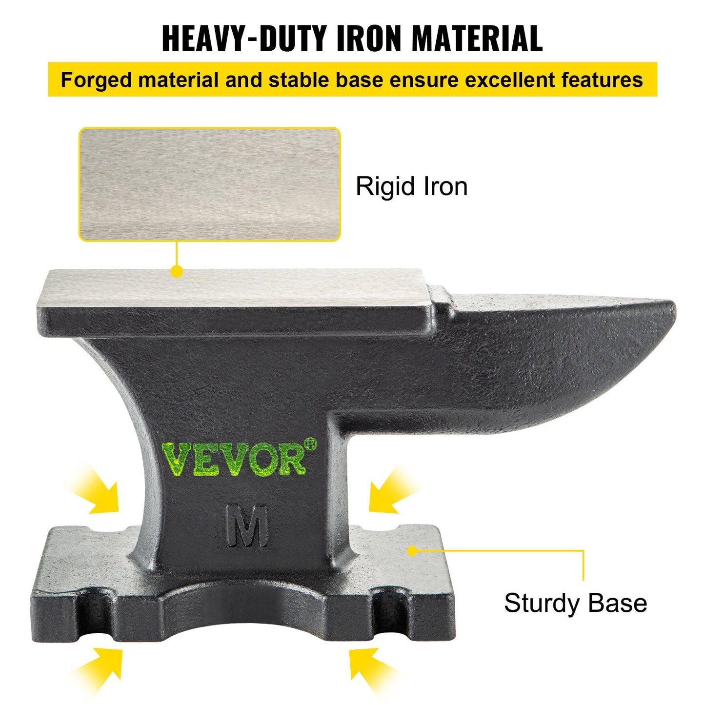 11kg Single Horn Cast Iron Anvil with 0.17 x 0.09m Countertop, Blacksmith Tool