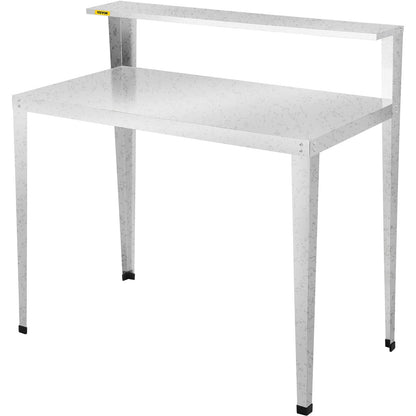 Weathering Steel Gardening Table, 111 x 60.5 x 112 cm, Dual-Layer Outdoor Workstation