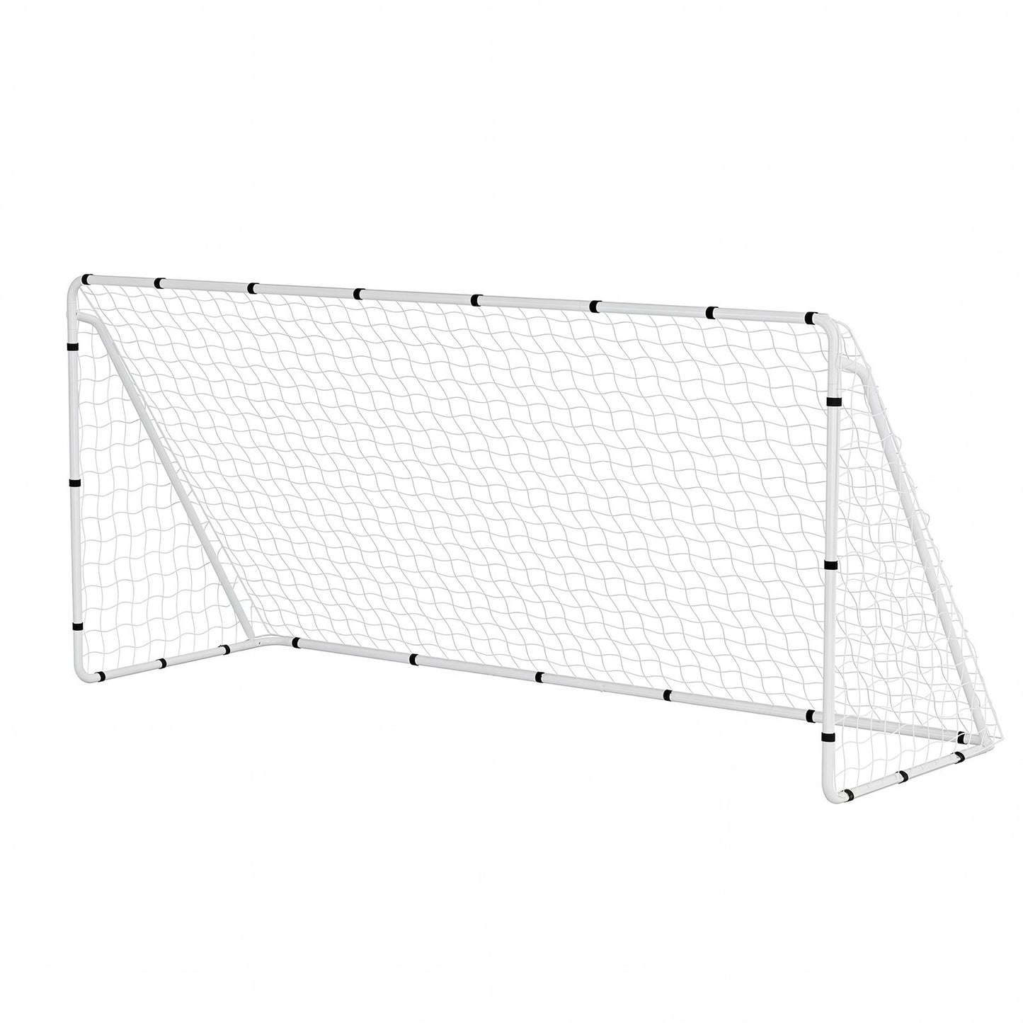 Soccer Goal 3.66 x 1.83 m Soccer Goal for Backyard with Iron Frame PE Net, Portable & Durable Set, High-Strength Net, Ground Stakes, Straps, for Youth & Adults Outdoor Backyard Practice Training
