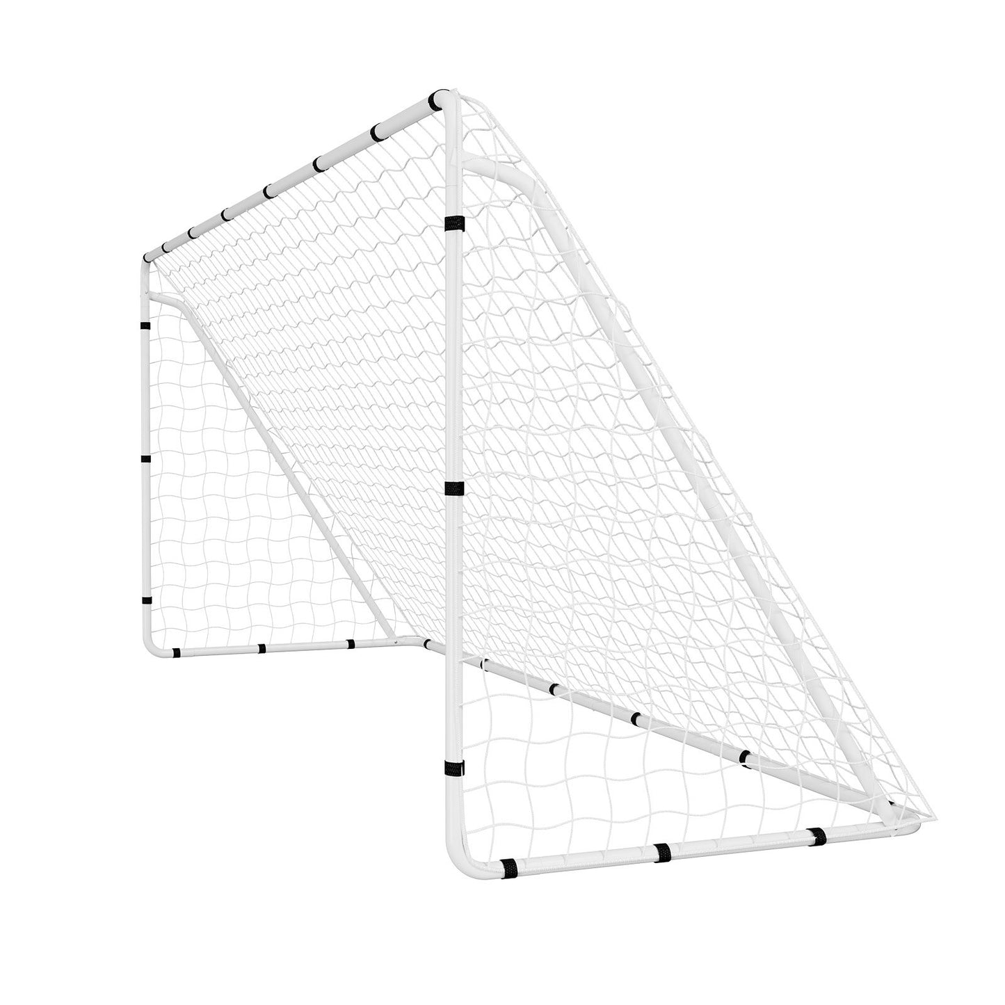 Soccer Goal 3.66 x 1.83 m Soccer Goal for Backyard with Iron Frame PE Net, Portable & Durable Set, High-Strength Net, Ground Stakes, Straps, for Youth & Adults Outdoor Backyard Practice Training