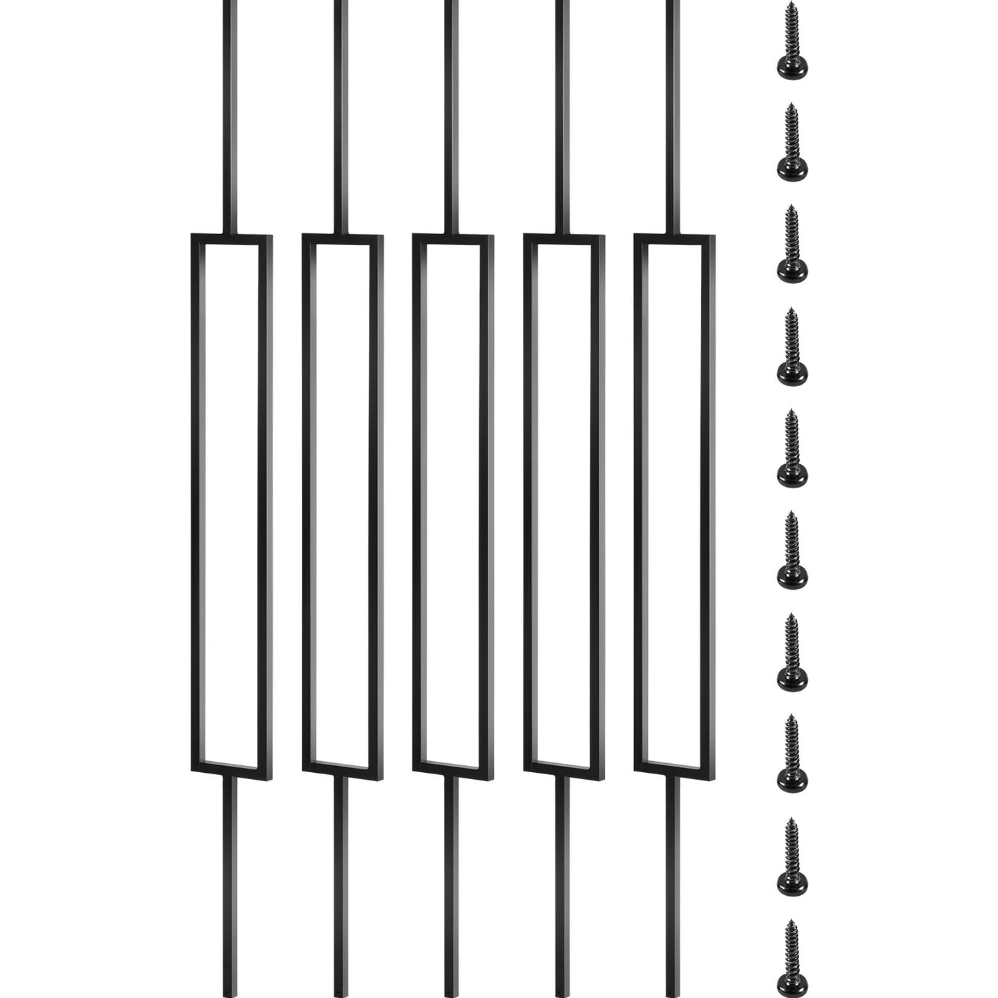 VEVOR Deck Balusters Metal Deck Spindles 10 Pack 111.8 cm Iron Stair Railing