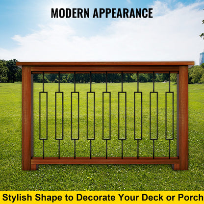 VEVOR Deck Balusters Metal Deck Spindles 10 Pack 111.8 cm Iron Stair Railing