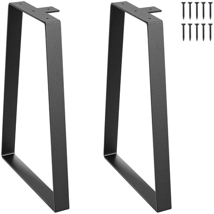 Trapezoid Steel Furniture Legs Set for DIY Tables, 0.4m Height, 181kg Capacity