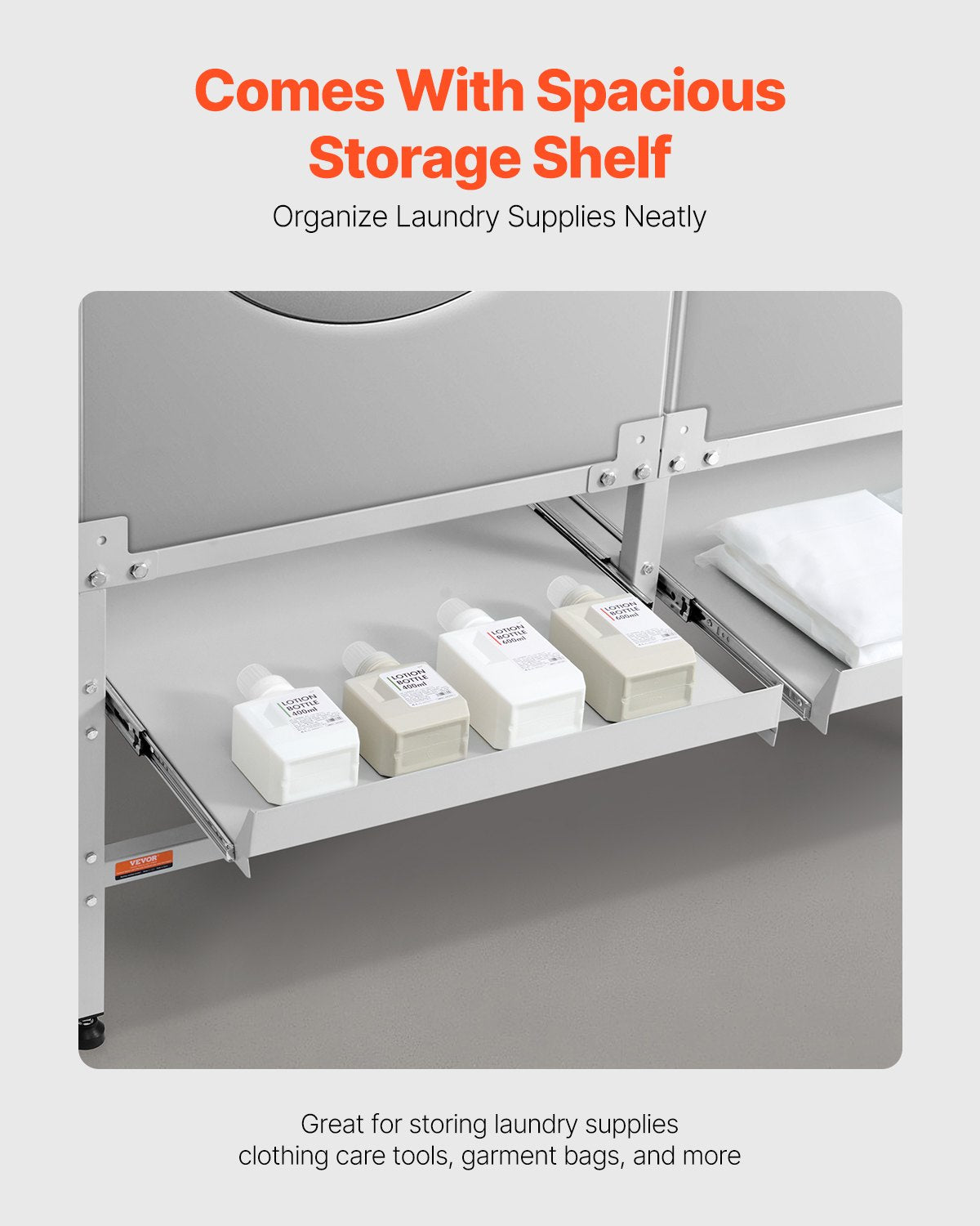 VEVOR Washing Machine Stand Pedestal 1230x635 mm 267 kg with Double Tray