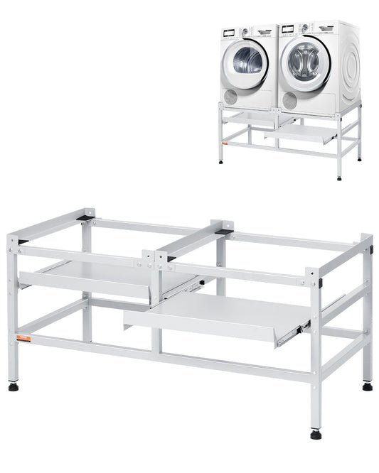 VEVOR Washing Machine Stand Pedestal 1230x635 mm 267 kg with Double Tray