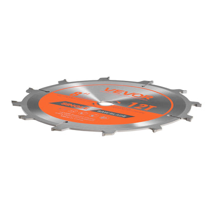 Dado Blade Set, 203 mm Diameter, 12 Sharp Alloy Teeth, 15.875 mm Arbor, Fine Finish, Stacking Dado Blades with Chippers and Shims, Noise-Reducing Heat Vents, for Cutting Plywood, OSB, Hardwood