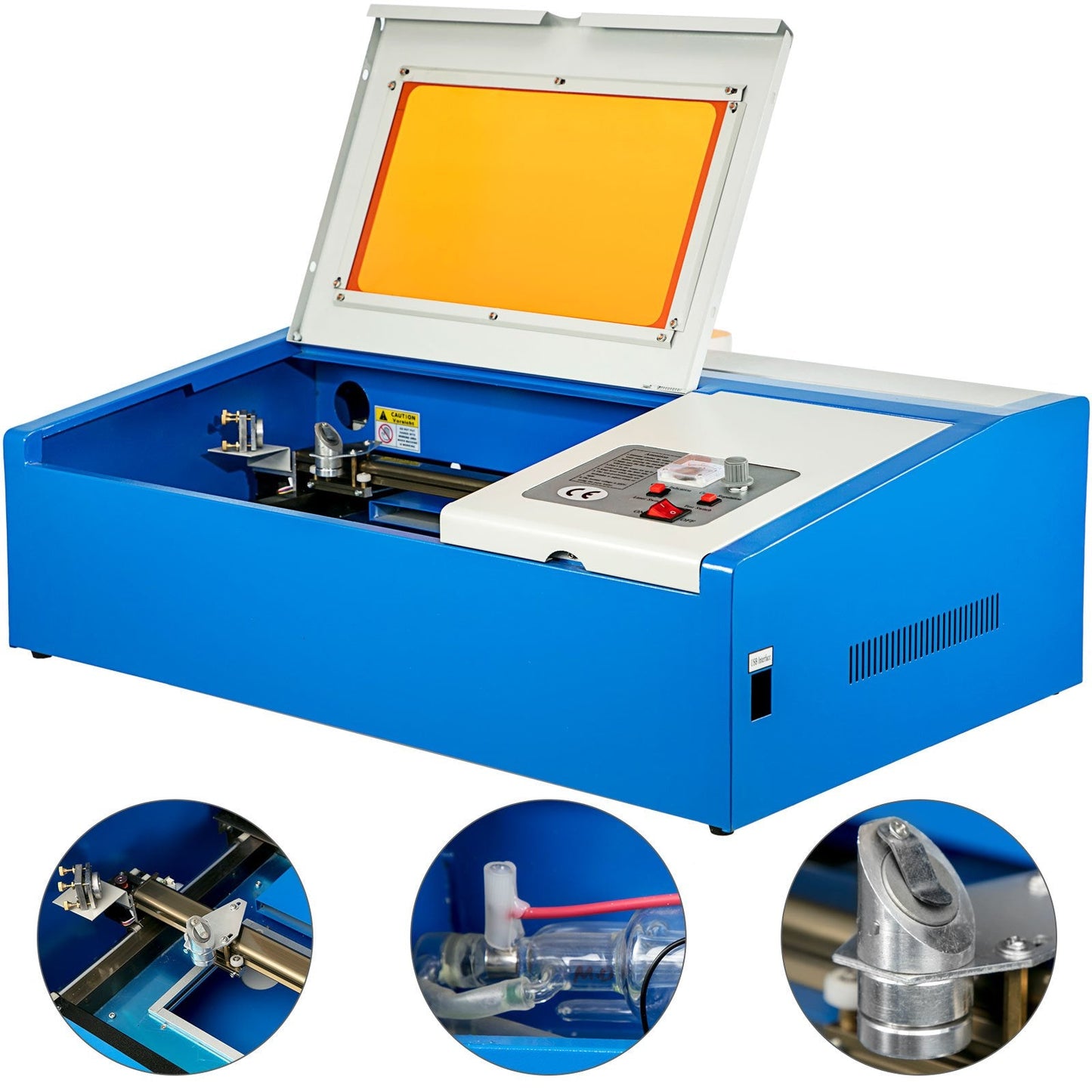 40W CO2 Laser Engraving Machine with USB, 0.3 x 0.2m Area, Air Exhaust Fan