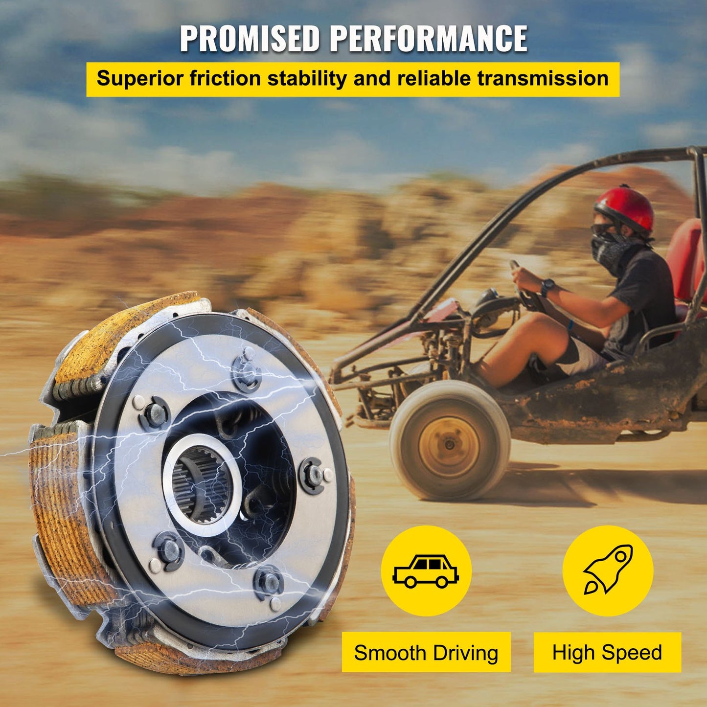 VEVOR Wet Clutch Kits Assembly compatible with UTV ATV 500 700 MSU-500 MSU-700 Massimo