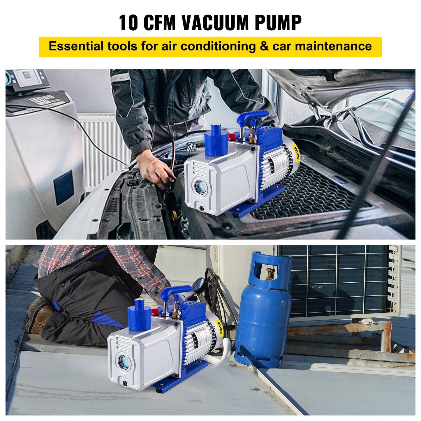 High-Efficiency 2-Stage Vacuum Pump 0.25m³/min for Refrigeration Systems