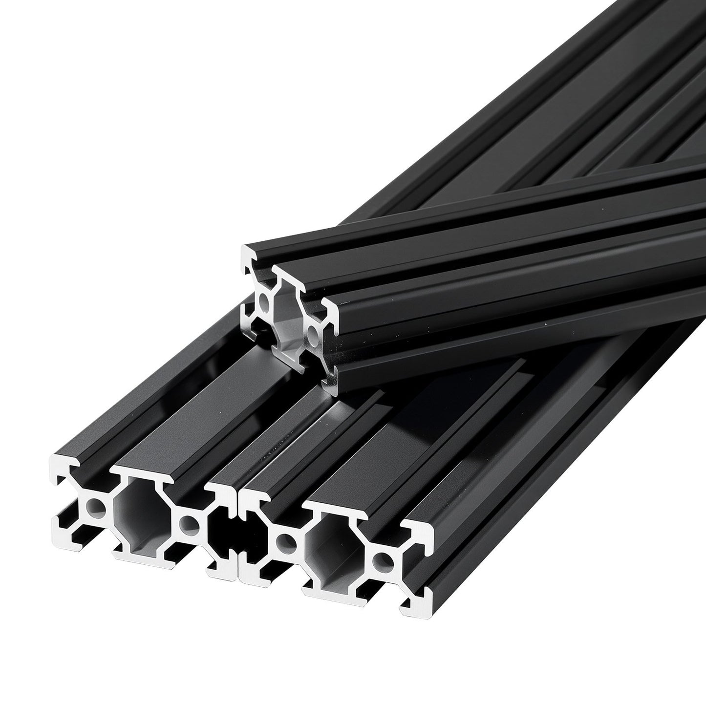 5PCS 2040 Aluminum Extrusion Profile, 78.74 Inch 2000 mm, V Slot European Standard Anodized Linear Rail, High-Strength Extruded Aluminum Rail, for 3D Printer Parts and CNC DIY Workbench, Black