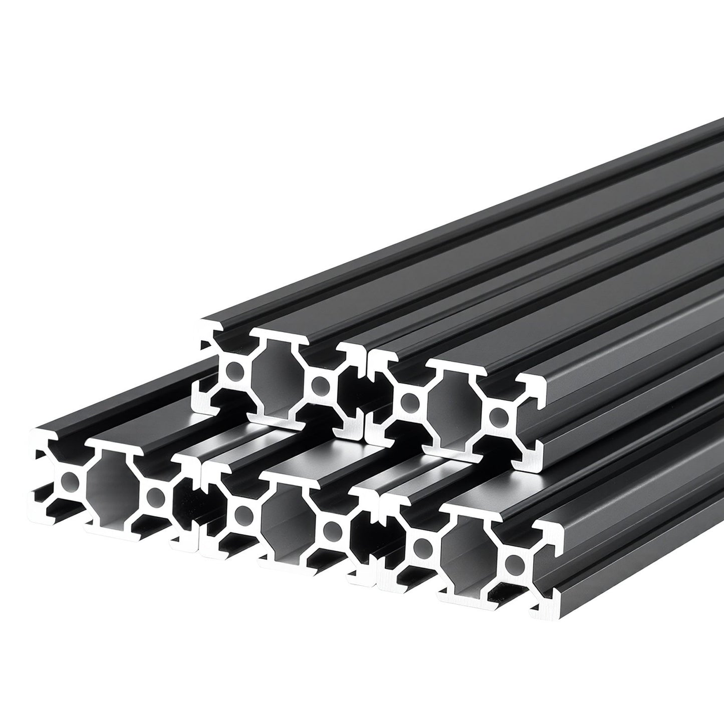 5PCS 2040 Aluminum Extrusion Profile, 78.74 Inch 2000 mm, V Slot European Standard Anodized Linear Rail, High-Strength Extruded Aluminum Rail, for 3D Printer Parts and CNC DIY Workbench, Black
