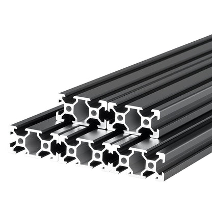 5PCS 2040 Aluminum Extrusion Profile, 78.74 Inch 2000 mm, V Slot European Standard Anodized Linear Rail, High-Strength Extruded Aluminum Rail, for 3D Printer Parts and CNC DIY Workbench, Black