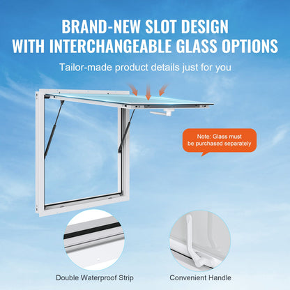 VEVOR 36"L x 36"W Concession Stand Serving Window Food Truck Service Awning