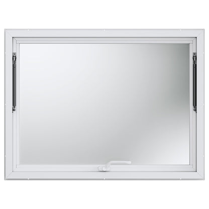 Concession Window for Food Truck, 48"x36" Aluminum Alloy Food Truck Service Window, Up to 85 Degrees Stand Serving Window with Awning Door & Drag Hook,  for Food Trucks Concession Trailers