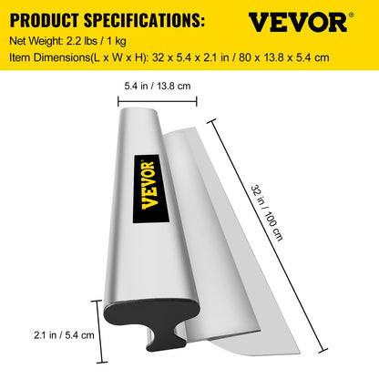 Drywall Skimming Blade, 32inch Smoothing Knock-Down Knife, Stainless Steel Putty Knife Finishing Tool, High-Impact End Caps for Sheetrock Drywall Gyprock Wall-Board Plasterboard