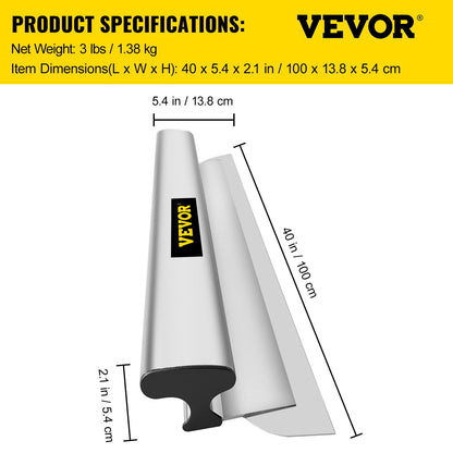 40" Skimming Blade - Stainless Steel Smoothing Knife for Drywall, 100 cm