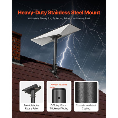 VEVOR Starlink Gen 3 Roof Mount 30-150° Adjustable Mounting Roof Pole Adapter