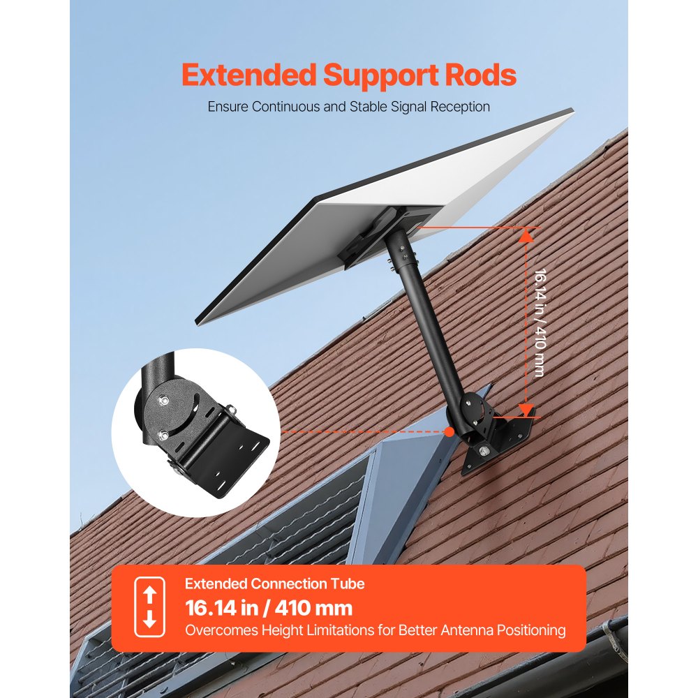 VEVOR Starlink Gen 3 Roof Mount 30-150° Adjustable Mounting Roof Pole Adapter
