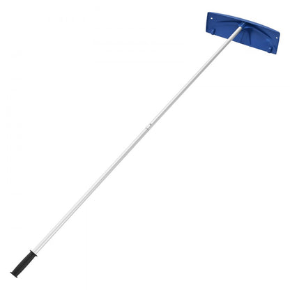  Snow Roof Rake, 60cm PP Plastic Blade, 1.18-5.55 m Adjustable Roof Snow Scraper with Wheels, Anti-Slip Handle Snows Removal Tool, Lightweight House Rooftop Rake for Leaves Debris Removal