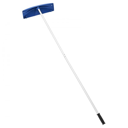  Snow Roof Rake, 60cm PP Plastic Blade, 1.18-5.55 m Adjustable Roof Snow Scraper with Wheels, Anti-Slip Handle Snows Removal Tool, Lightweight House Rooftop Rake for Leaves Debris Removal