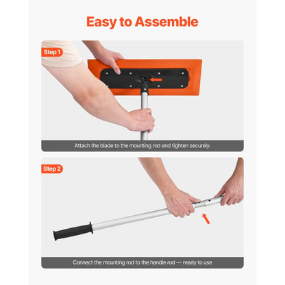  Snow Roof Rake, 1.2m Long Reach Car Roof Snow Scraper, 45cm Foam Blade for No Scratches, Non-Slip Handle, Lightweight Snows Removal Tool for Vehicle Garage Rooftop Leaves Debris Clearing