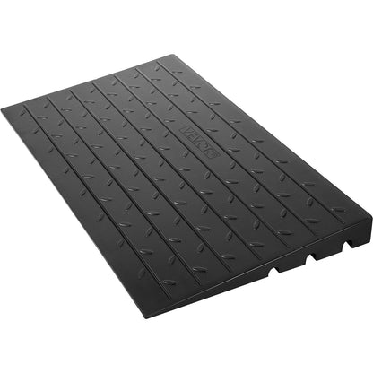 Rubber Threshold Ramp with 3 Channels, 4" Rise, 1000 kg Load Capacity