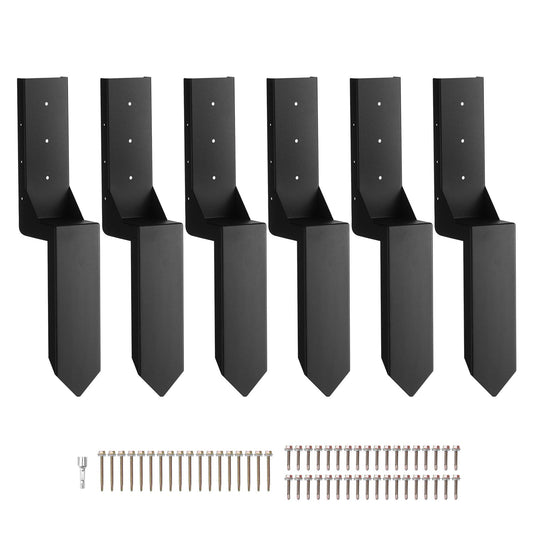VEVOR Fence Post Anchor Repair Kit 6 Pack Inner 3.5” x3.5” Support Stakes Repair