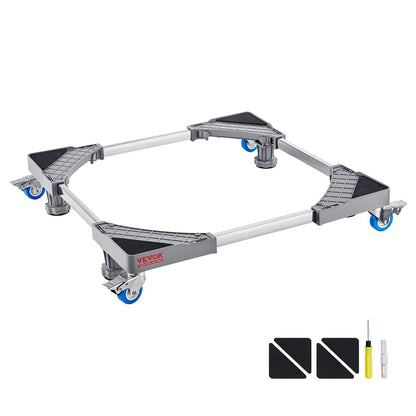 VEVOR Mini Fridge Stand, 181 kg Load, 4 Strong Feet, 4 Locking Swivel Wheels, Washer