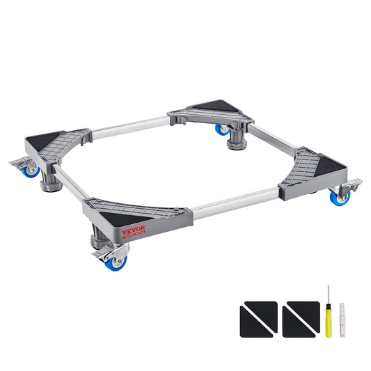 VEVOR Mini Fridge Stand, 181 kg Load, 4 Strong Feet, 4 Locking Swivel Wheels, Washer