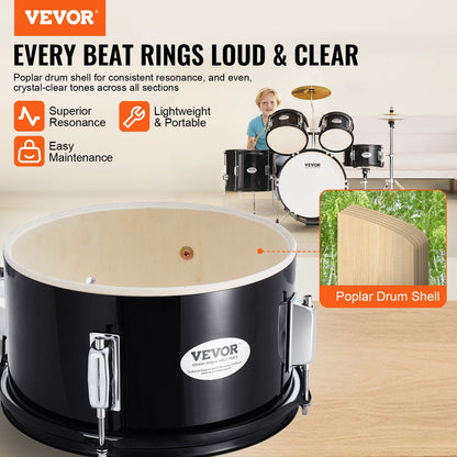 5-Piece Beginner Drum Kit for Kids, 0.4m with Bass, Toms, Snare & Accessories