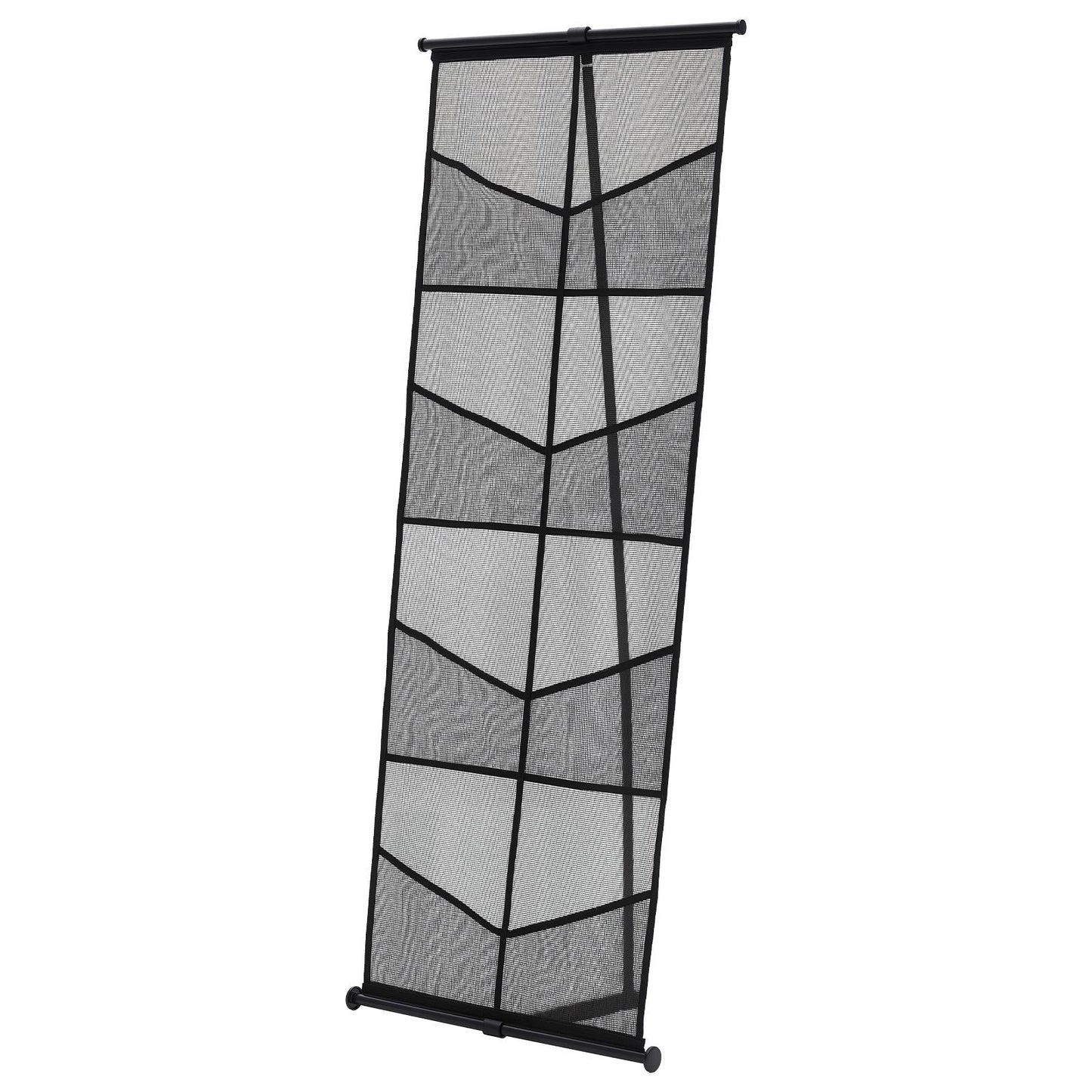 Brochure Display Stand, 4-Tier 8 Pockets Mesh Literature Display Holder, Floor Standing Magazine Newspaper Catalog Rack, Lightweight and Portable with Carrying Bag for Shop Exhibitions Office