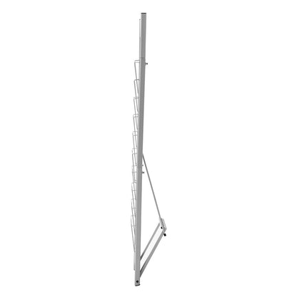 Brochure Display Rack, 10 Pockets Magazine Literature Display Stand, Portable Floor Standing Magazine Rack, Metal Newspaper Catalog Holders for Shop, Exhibitions, Office, Trade Show, Silver