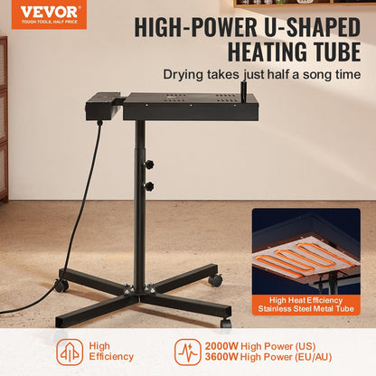 High-Performance 0-750℃ Flash Dryer for Screen Printing with Adjustable Stand