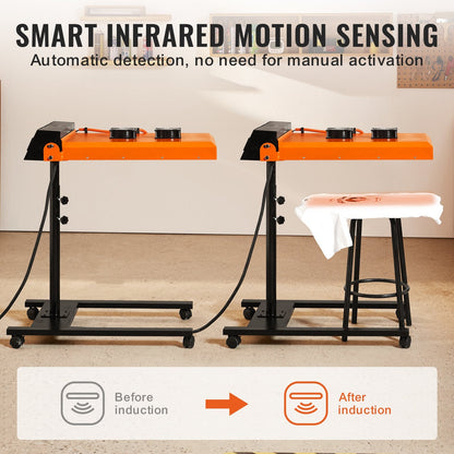 6000W Automatic IR Flash Dryer for Screen Printing, Adjustable with Dual Fans