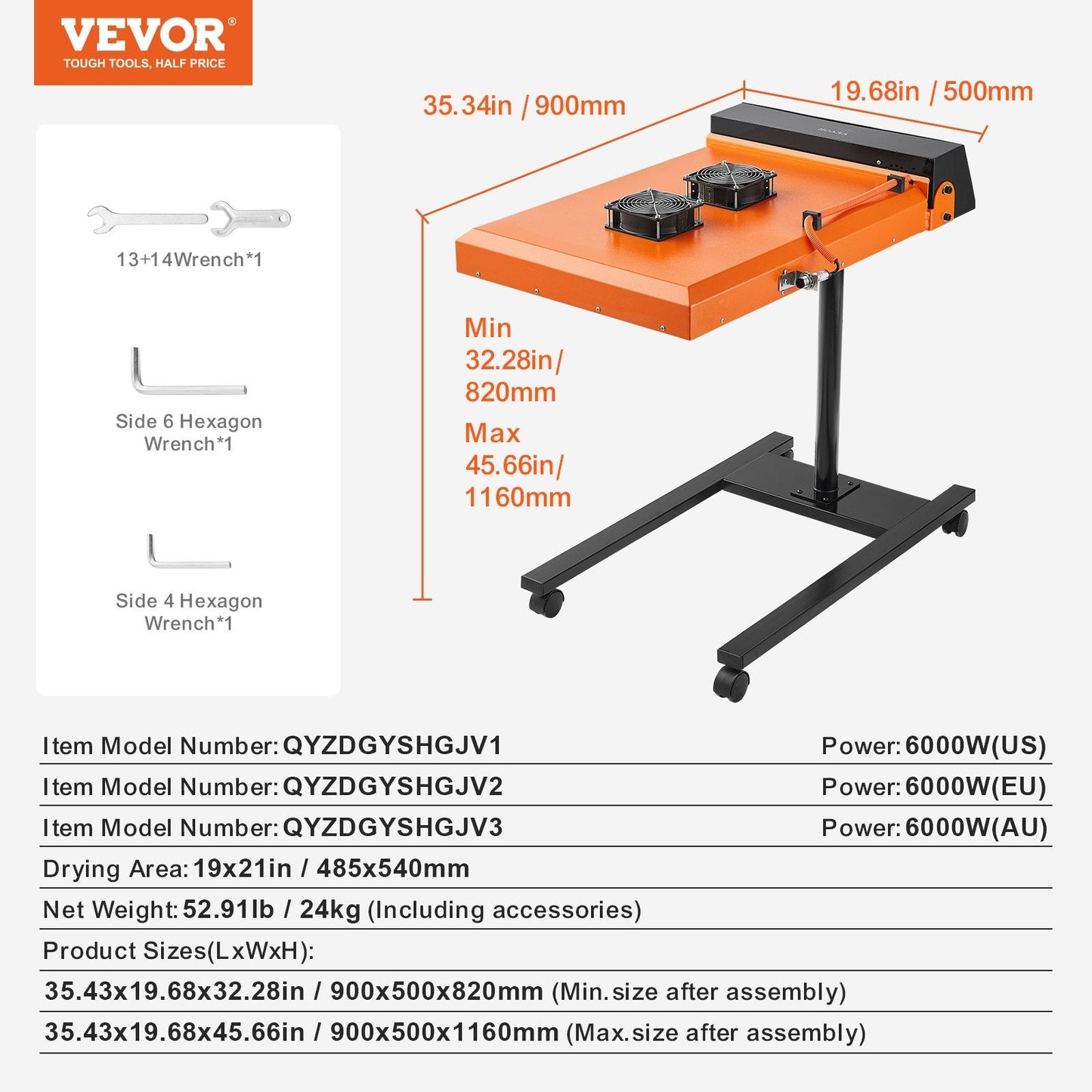 6000W Automatic IR Flash Dryer for Screen Printing, Adjustable with Dual Fans