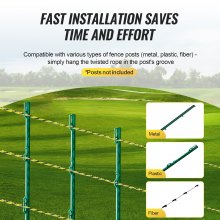 1026M Electric Polywire for Livestock Fencing - Durable & Versatile, Yellow/Black