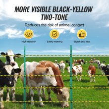 1026M Electric Polywire for Livestock Fencing - Durable & Versatile, Yellow/Black