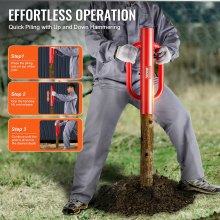 Heavy-Duty Steel Fence Post Driver with 0.1 m Diameter and Large Handles