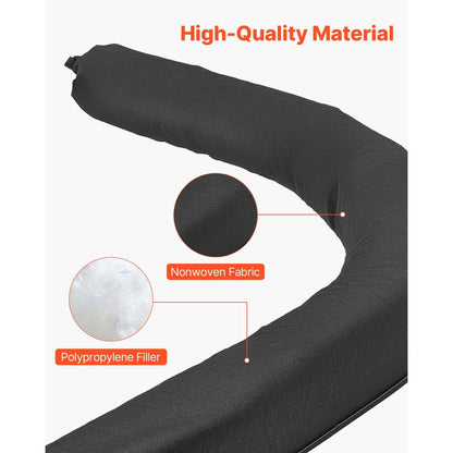 Sediment Filter Sock, 4Pcs Erosion Control Socks Dia.127 mm x 3048 mm L Coverage, Polypropylene Filler, Flexible & Efficient Silt Fence Socks for Storm-Water Management, Drainage Protection