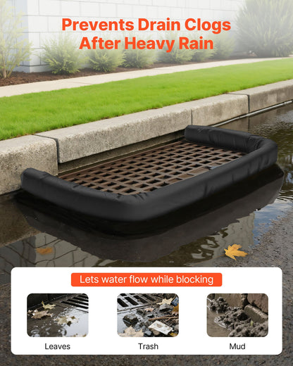 Sediment Filter Sock, Dia. 127 mm x 3048 mm L Coverage, Erosion Control Socks with Polypropylene Filler, Flexible & Efficient Silt Fence Socks for Storm-Water Management, Drainage Protection