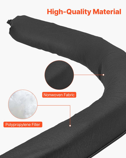 Sediment Filter Sock, Dia. 127 mm x 3048 mm L Coverage, Erosion Control Socks with Polypropylene Filler, Flexible & Efficient Silt Fence Socks for Storm-Water Management, Drainage Protection