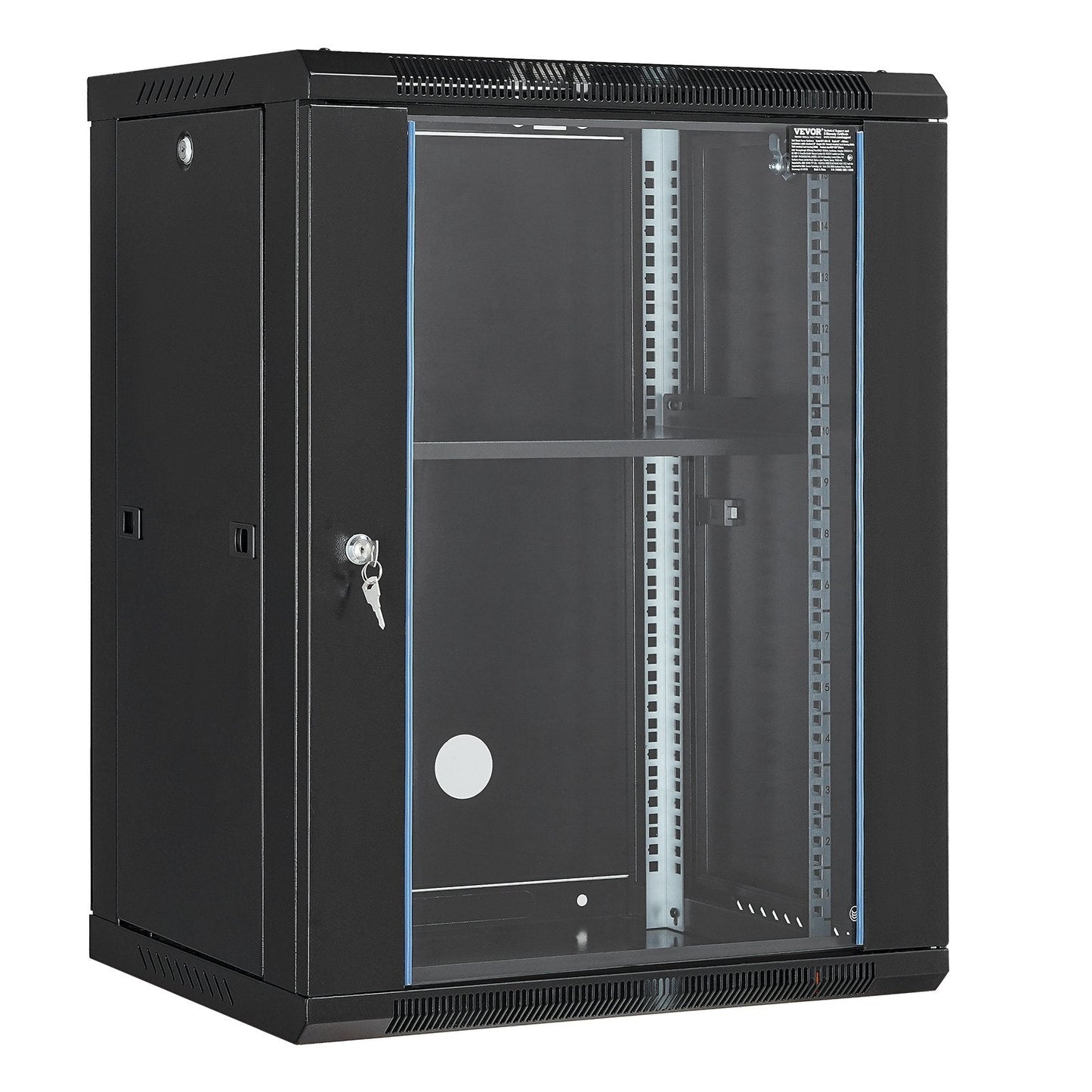15U Wall Mount Network Server Rack with 0.46 m Door Lock, 227 kg Load Capacity