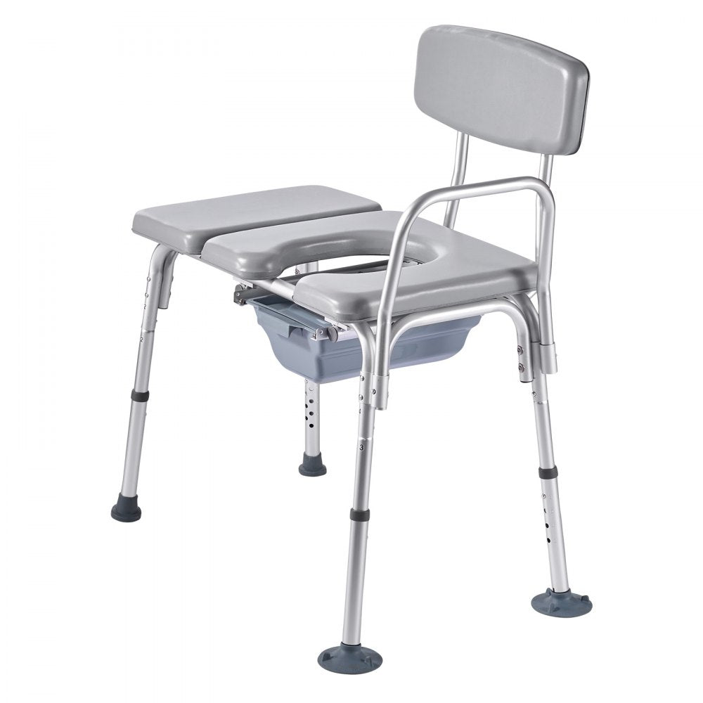 4-in-1 Bedside Commode Chair Raised Toilet Seat 227 kg Adjustable Height